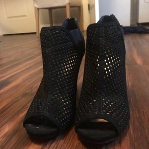 Madden Girl black heel booties